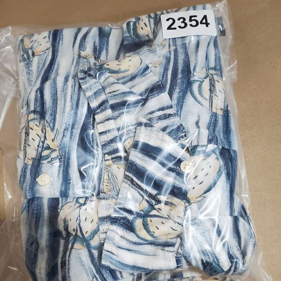 Chaps Ralph Lauren Shirt Mens XL Blue Fishing Fathers Day Collared Button Down - Picture 10 of 10